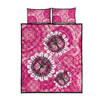 Personalised Australia Indigenous Quilt Bed Set Breast Cancer Ribbon Think Pink - Pink Version LT14