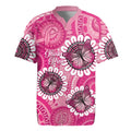 Personalised Australia Indigenous Rugby Jersey Breast Cancer Ribbon Think Pink - Pink Version LT14