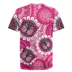 Personalised Australia Indigenous Rugby Jersey Breast Cancer Ribbon Think Pink - Pink Version LT14