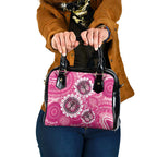 Personalised Australia Indigenous Shoulder Handbag Breast Cancer Ribbon Think Pink - Pink Version LT14