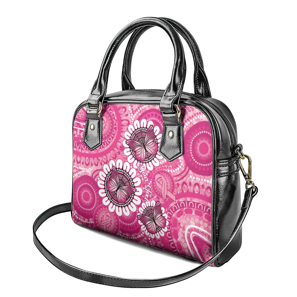 Personalised Australia Indigenous Shoulder Handbag Breast Cancer Ribbon Think Pink - Pink Version LT14