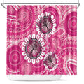 Personalised Australia Indigenous Shower Curtain Breast Cancer Ribbon Think Pink - Pink Version LT14