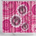 Personalised Australia Indigenous Shower Curtain Breast Cancer Ribbon Think Pink - Pink Version LT14
