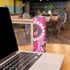 Personalised Australia Indigenous Skinny Tumbler Breast Cancer Ribbon Think Pink - Pink Version LT14