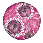 Personalised Australia Indigenous Spare Tire Cover Breast Cancer Ribbon Think Pink - Pink Version LT14