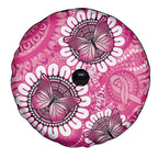 Personalised Australia Indigenous Spare Tire Cover Breast Cancer Ribbon Think Pink - Pink Version LT14