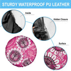 Personalised Australia Indigenous Spare Tire Cover Breast Cancer Ribbon Think Pink - Pink Version LT14