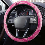 Australia Indigenous Steering Wheel Cover Breast Cancer Ribbon Think Pink - Pink Version LT14