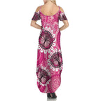 Personalised Australia Indigenous Summer Maxi Dress Breast Cancer Ribbon Think Pink - Pink Version LT14