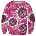 Personalised Australia Indigenous Sweatshirt Breast Cancer Ribbon Think Pink - Pink Version LT14