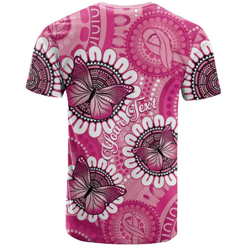 Personalised Australia Indigenous T Shirt Breast Cancer Ribbon Think Pink - Pink Version LT14