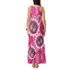 Personalised Australia Indigenous Tank Maxi Dress Breast Cancer Ribbon Think Pink - Pink Version LT14