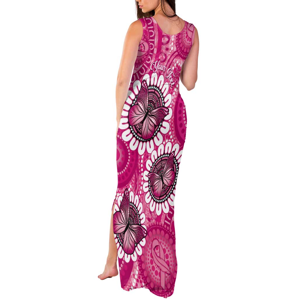 Personalised Australia Indigenous Tank Maxi Dress Breast Cancer Ribbon Think Pink - Pink Version LT14