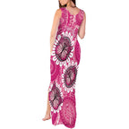Personalised Australia Indigenous Tank Maxi Dress Breast Cancer Ribbon Think Pink - Pink Version LT14