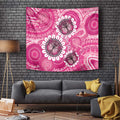 Personalised Australia Indigenous Tapestry Breast Cancer Ribbon Think Pink - Pink Version LT14