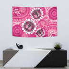 Personalised Australia Indigenous Tapestry Breast Cancer Ribbon Think Pink - Pink Version LT14