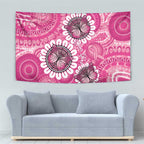 Personalised Australia Indigenous Tapestry Breast Cancer Ribbon Think Pink - Pink Version LT14