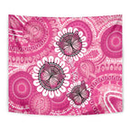 Personalised Australia Indigenous Tapestry Breast Cancer Ribbon Think Pink - Pink Version LT14