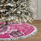 Australia Indigenous Tree Skirt Breast Cancer Ribbon Think Pink - Pink Version - Aussie Hoodie