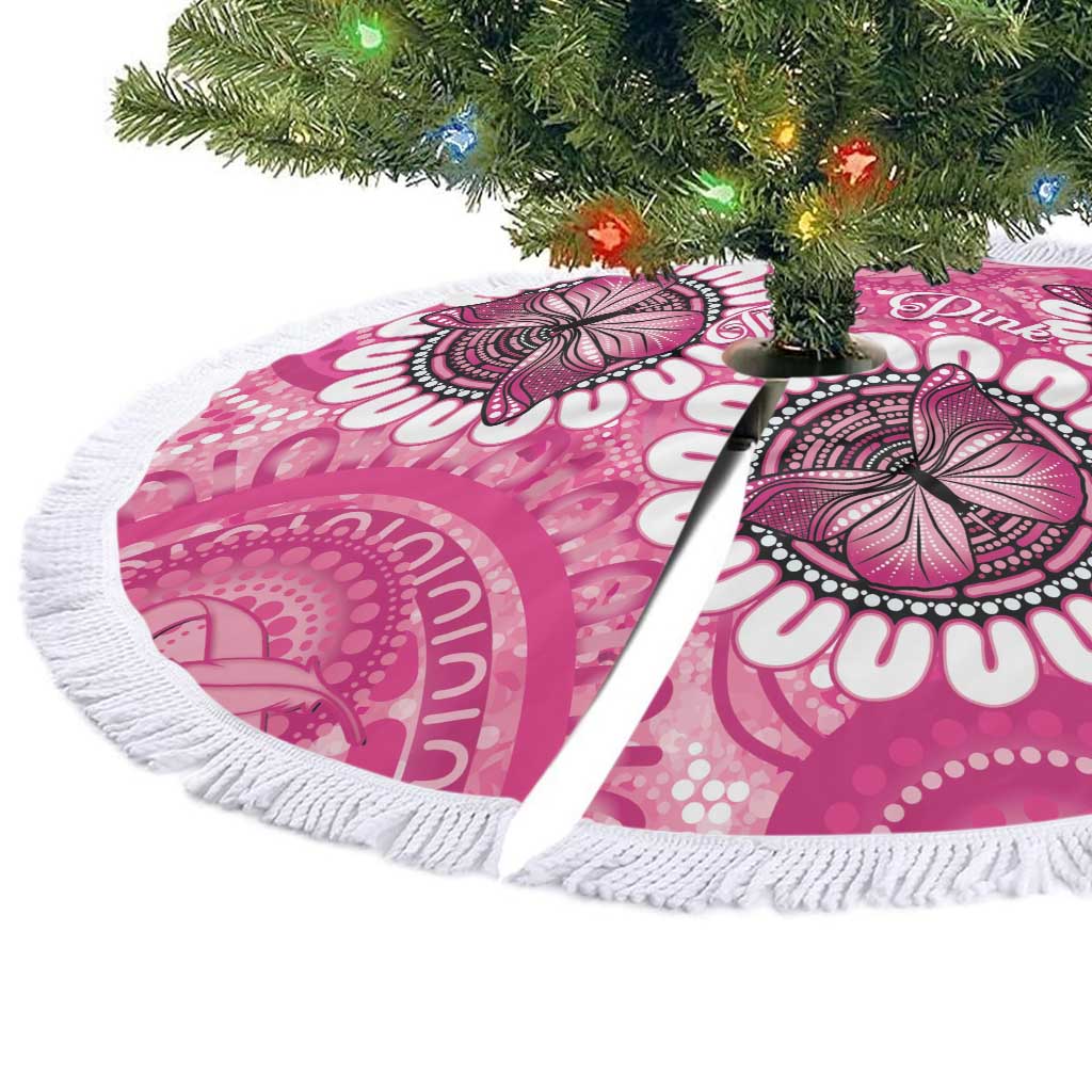 Australia Indigenous Tree Skirt Breast Cancer Ribbon Think Pink - Pink Version - Aussie Hoodie