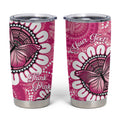 Personalised Australia Indigenous Tumbler Cup Breast Cancer Ribbon Think Pink - Pink Version LT14