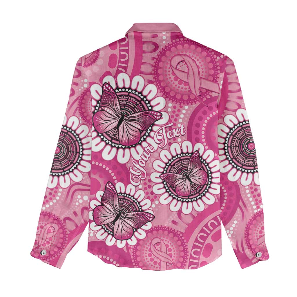 Personalised Australia Indigenous Women Casual Shirt Breast Cancer Ribbon Think Pink - Pink Version LT14