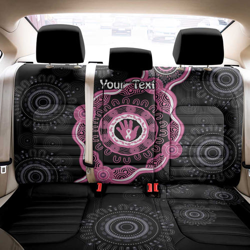 Personalised Australia Breast Cancer Back Car Seat Cover Brave Strong Aboriginal Art