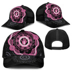 Australia Breast Cancer Baseball Net Cap Brave Strong Aboriginal Art - Aussie Hoodie