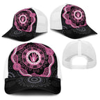 Australia Breast Cancer Baseball Net Cap Brave Strong Aboriginal Art - Aussie Hoodie