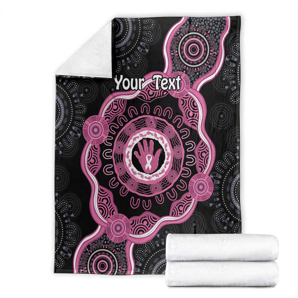 Personalised Australia Breast Cancer Blanket Brave Strong Aboriginal Art