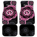 Personalised Australia Breast Cancer Car Mats Brave Strong Aboriginal Art
