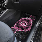 Personalised Australia Breast Cancer Car Mats Brave Strong Aboriginal Art