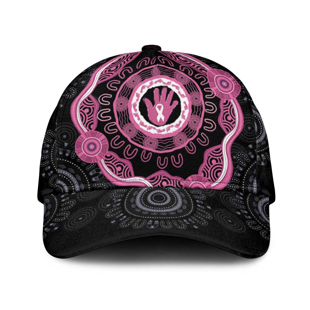 Australia Breast Cancer Classic Cap Brave Strong Aboriginal Art - Aussie Hoodie
