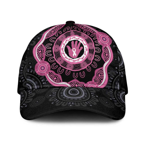 Australia Breast Cancer Classic Cap Brave Strong Aboriginal Art - Aussie Hoodie