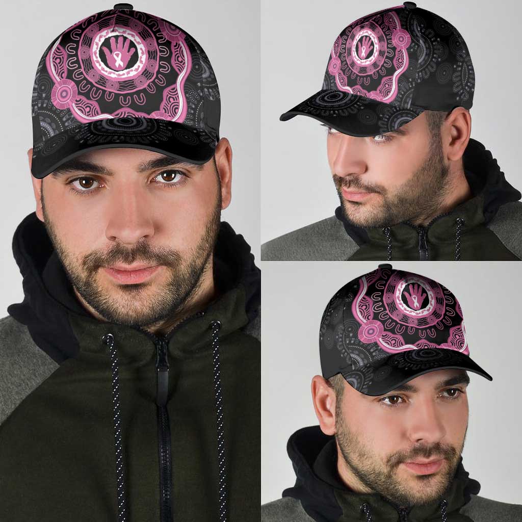 Australia Breast Cancer Classic Cap Brave Strong Aboriginal Art - Aussie Hoodie