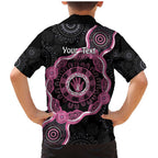 Personalised Australia Breast Cancer Family Matching Mermaid Dress and Hawaiian Shirt Brave Strong Aboriginal Art