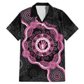 Personalised Australia Breast Cancer Family Matching Mermaid Dress and Hawaiian Shirt Brave Strong Aboriginal Art