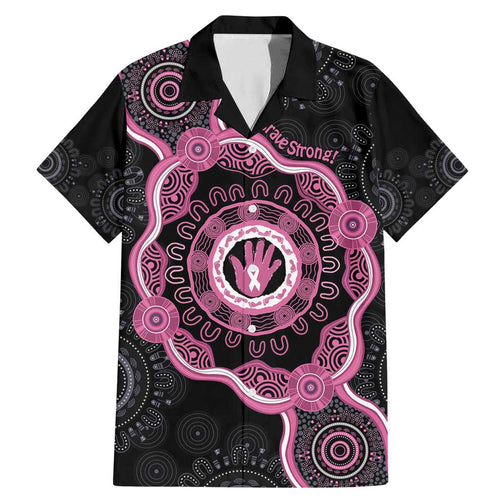 Personalised Australia Breast Cancer Family Matching Mermaid Dress and Hawaiian Shirt Brave Strong Aboriginal Art