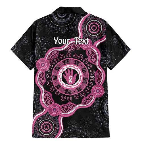 Personalised Australia Breast Cancer Family Matching Mermaid Dress and Hawaiian Shirt Brave Strong Aboriginal Art