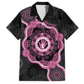 Personalised Australia Breast Cancer Family Matching Tank Maxi Dress and Hawaiian Shirt Brave Strong Aboriginal Art