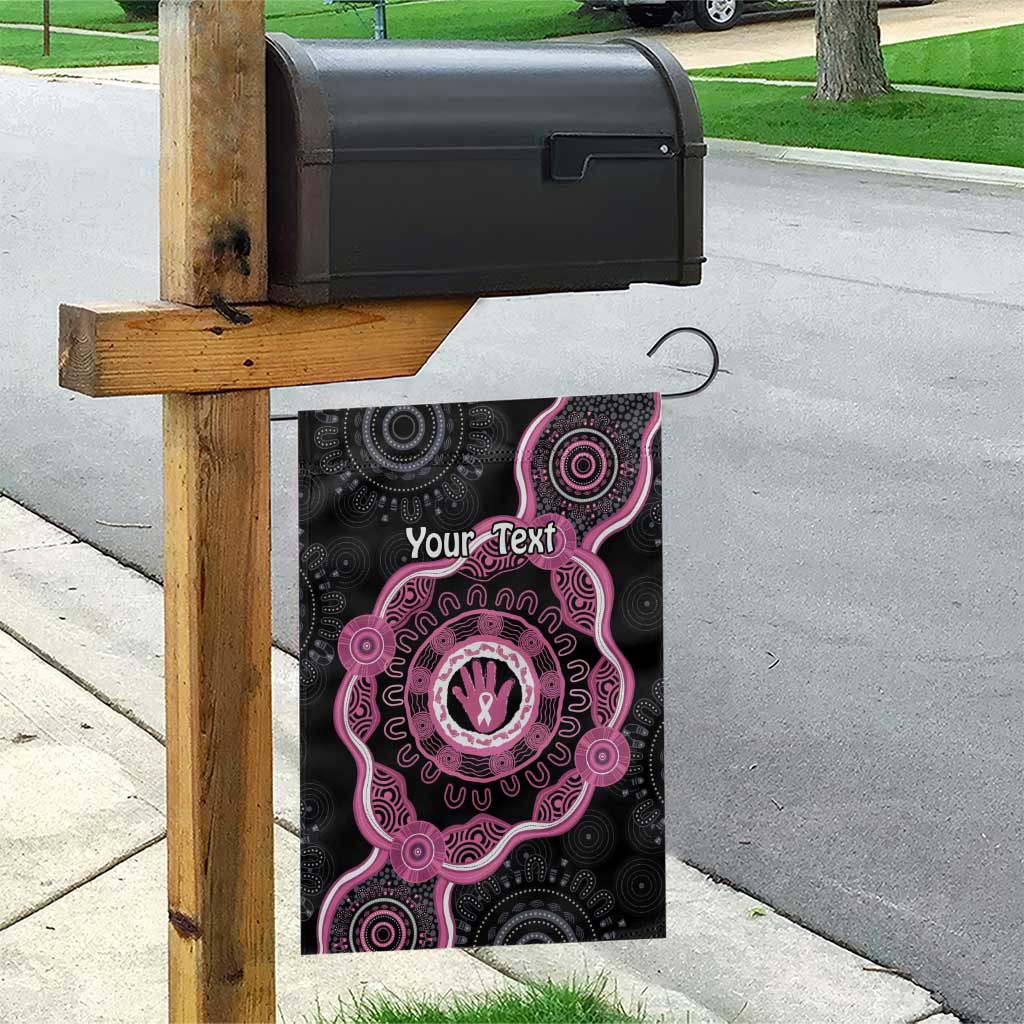 Personalised Australia Breast Cancer Garden Flag Brave Strong Aboriginal Art