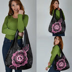 Personalised Australia Breast Cancer Grocery Bag Brave Strong Aboriginal Art