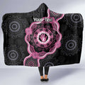 Personalised Australia Breast Cancer Hooded Blanket Brave Strong Aboriginal Art
