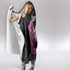 Personalised Australia Breast Cancer Hooded Blanket Brave Strong Aboriginal Art