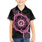 Personalised Australia Breast Cancer Kid Hawaiian Shirt Brave Strong Aboriginal Art