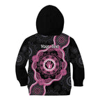 Personalised Australia Breast Cancer Kid Hoodie Brave Strong Aboriginal Art