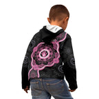Personalised Australia Breast Cancer Kid Hoodie Brave Strong Aboriginal Art