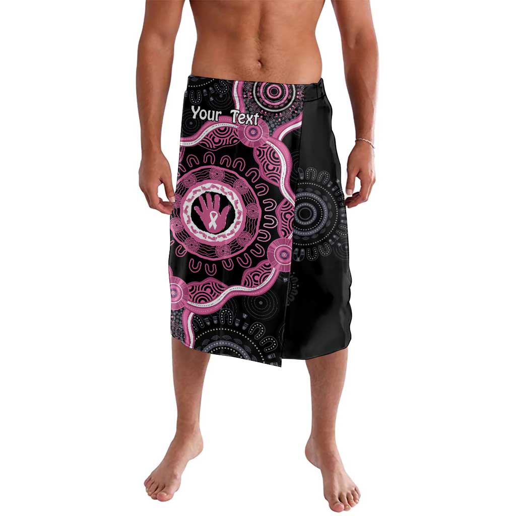 Personalised Australia Breast Cancer Lavalava Brave Strong Aboriginal Art