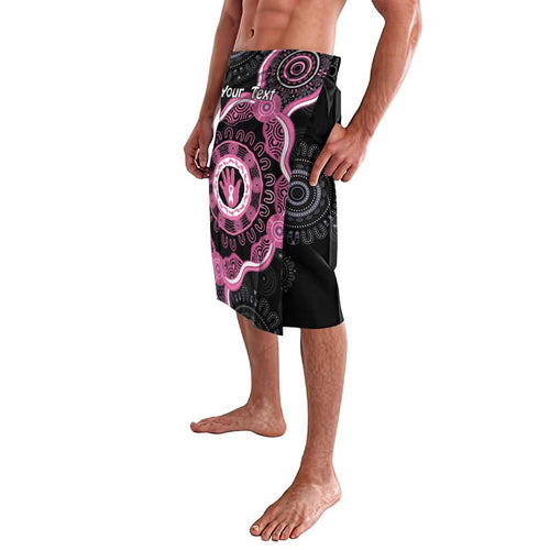 Personalised Australia Breast Cancer Lavalava Brave Strong Aboriginal Art