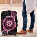 Personalised Australia Breast Cancer Luggage Cover Brave Strong Aboriginal Art